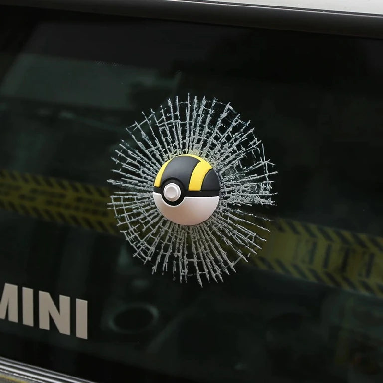 Poke Ball Shattering Car Sticker